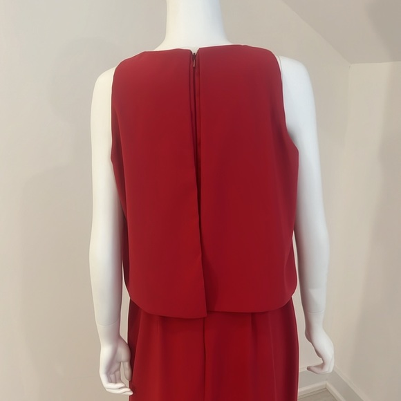 Sample NWT Lela Rose LR220 size 12 Claret red Crepe Pristine - Picture 5 of 7